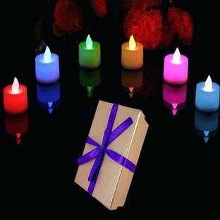 Vbhretail 12Pack LED Tea Lights Candles – 7 Color Changing Candle
