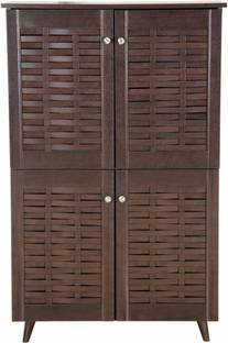 DeckUp Bei 4-Door Dark Wenge Engineered Wood Shoe Rack