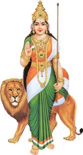 god & god's 45 cm Bharat Mata Modern Art 101 Self Adhesive Sticker