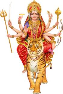 god & god's 39 cm Ma Durga Modern Art 148 Self Adhesive Sticker