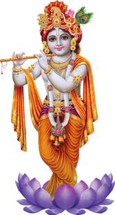 god & god's 62 cm Modern Art Kmal Krishna 244 Self Adhesive Sticker