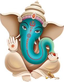 god & god's 53 cm Modern Art Ganesh Ji 249 Self Adhesive Sticker