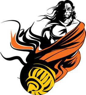 god & god's 40 cm Hanuman Modern Art 80 Magnetic Sticker