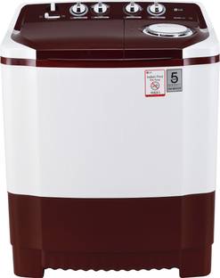 LG 7 kg Semi Automatic Top Load Washing Machine Maroon, White