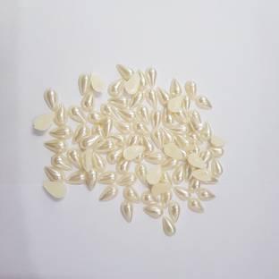 FASHION CLUSTER Half Beads Pastable Pearl Drops (Jewellery Making (Creamy)