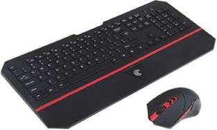 TechXp E780 Wireless Ergonomic Gaming Keyboard Mouse Combo Combo Set Designed for Gaming