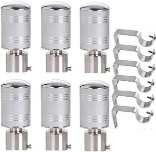 Siyara Silver Rod Rail Bracket Metal