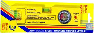 JON BHANDARI (JBT_S-038P) (JBT_S-038P) Spirit level Magnetic 360 degree with two Vials & 1 direction pin