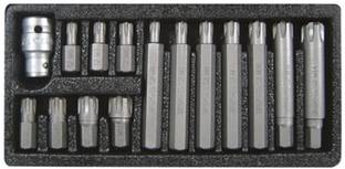 YATO YT-0419 1/2 inch and 3/8 inch Drive with HRC 58-62 Ribe High Hardness Screwdriver Bit Set