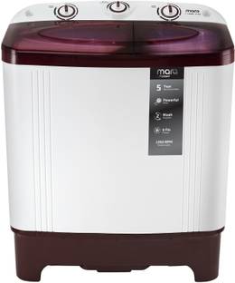 MarQ by Flipkart 6.2 kg Semi Automatic Top Load Washing Machine White, Maroon