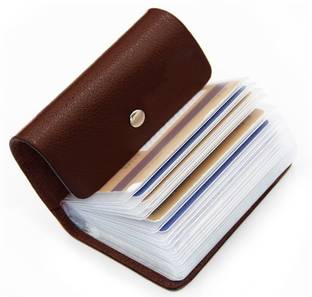 Flipkart SmartBuy Pack Of 1| 24 Bits Black Card Holder Leather Business Card Holder Credit Card Holder Case Card Holder 24 Card Holder 24 Card Holder