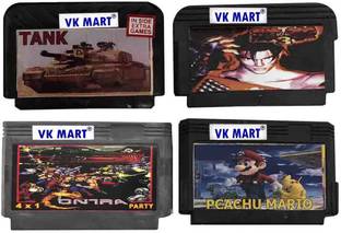 VK MART 8 Bit Tv Video Game Cassettes Tank, Tekken-3, Contra , Pachu Mario  Gaming Accessory Kit
