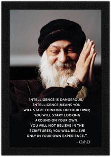 Art Amori Thought Of Osho Painting with Synthetic Frame Digital Reprint 20 inch x 14 inch Painting