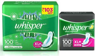 Whisper Day & Night Combo of 59 Pad Sanitary Pad