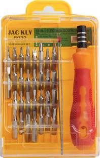 JACKLY Square Precision 32 Pc. Ratchet Screwdriver Set