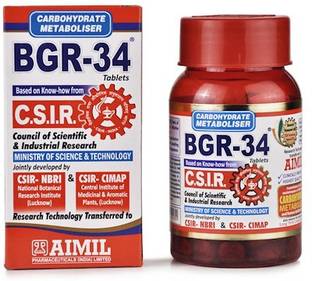 AIMIL BGR-34 Carbohydrate Metaboliser | Herbal For Endocrine Health & Diabetes Control (Pack of 1)