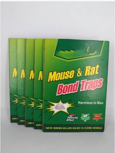Deepashri Mouse & Rat Trap Sticky Glue Pad , Non Poisonous Set of 5 Snap Trap
