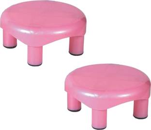 FPR Set of 2 Bath Stool / Chair for Bathroom Plastic (Multi Colour) Bathroom Stool