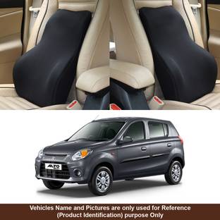 Oshotto Black Fabric Car Pillow Cushion for Maruti Suzuki