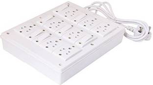 Tinax Heavy Duty PVC Extension Board With 7 Switches,8Sockets 6 A Three Pin Socket