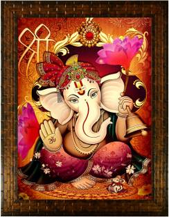 Indianara Lord Ganesha 2315 Digital Reprint 13 inch x 10.2 inch Painting