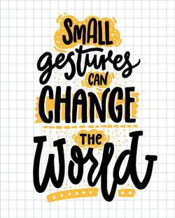 small gestures can sticker poster Paper Print