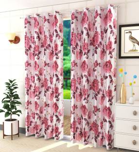 Homefab India 274.5 cm (9 ft) Long Door Polyester Room Darkening Curtain (Pack Of 2)