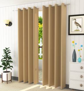 Homefab India 213.5 cm (7 ft) Polyester Blackout Door Curtain (Pack Of 2)