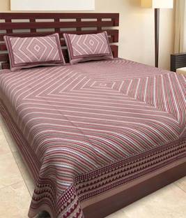 UNIQCHOICE 120 TC Cotton Double Floral Flat Bedsheet
