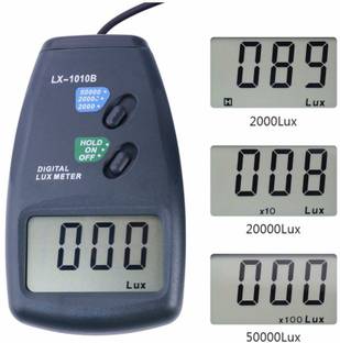 BalRama Digital Lux Meter LX-1010B Camera Photometer Light Meter Tester New 3 Range 50,000 Lumens Gauge Tester Tool with Large LCD + Battery + Care Box for Brightness Light Measuring Tool Measure The Lighting In An Area नॉन-मैगनेटिक इंजीनियर का सूक्ष्मता स्तर
