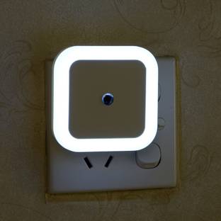 WORA Night Lamp Square Modern Design for Bedroom Automatic Light Sensor LED White Night Lamp