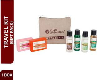 khadi ORGANIQUE TRAVEL KIT 270 GM COMBO PACK(PACK OF 6)