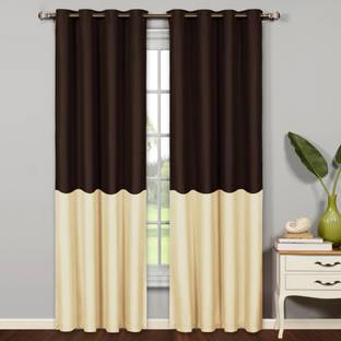 Story@home 215 cm (7 ft) Door Silk Curtain (Pack Of 2)