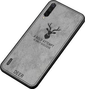 MOBILOVE Back Cover for Mi Redmi A3 | Deer Pattern Cloth Texture Leather Finish Soft Fabric Case