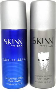 SKINN by TITAN Amalfi + Raw Perfume Body Spray  -  For Men