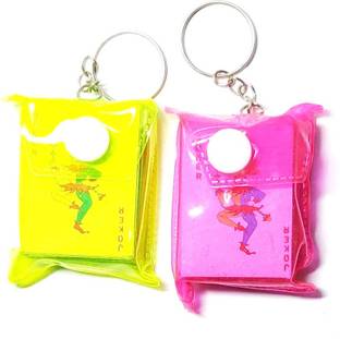 Blue Aura Pack of 2 Mini Playing Cards Height - 4CM Key ring Key Chain