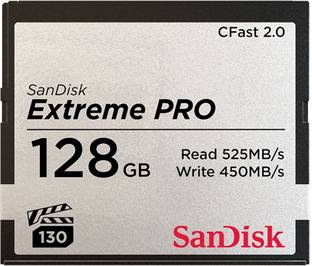 SanDisk SDCFSP-128G-G46D Extreme Pro 128 Compact Flash Class 10 525 Mbps  Memory Card Compatible with Camera, Computer