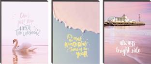 Masstone Natural Scene Modern Art 3 Piece MDF Painting Digital Reprint 12 inch x 27 inch Painting