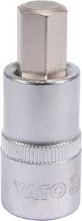 YATO YT-04386 Professional HEX 12mm shaft and 1/2 inch Drive Socket Bit with Chromium Plated for Car or Mechanical Workshop Socket Set
