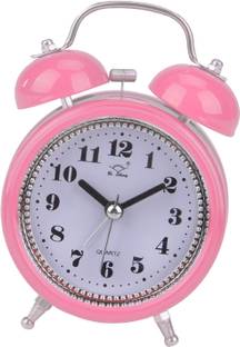 Triangle Ant Analog-Digital Pink Clock
