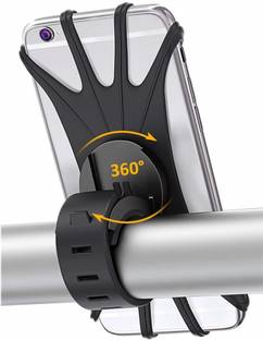 TARKAN Universal Bike Mount Silicone Mobile Holder, 360° Rotating Bike Mobile Holder