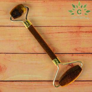 CRYSTU Tiger Eye Facial Massage Roller Wand Gua Sha SPA Massage and Relaxation for Body, Face, Neck, Eye's Crystal Stone Massage Roller