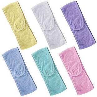 NT Traders Spa/Makeup/Yoga/Sport/Shower Terry Cloth Stretch Headband, 6 Pieces Makeup Headband