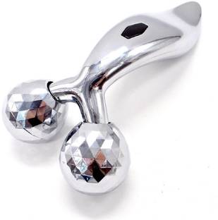 Digchika 3D-Massager 3D Y Shape Facial Massage Roller Face Slimming Massager (Silver) Massager