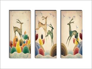 saf 6 MM MDF Abstract Self Hanging Adhesive Digital Reprint 15 inch x 18 inch Painting
