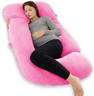Angel Mommy Luxurious Imported Velvet Microfibre Solid Pregnancy Pillow Pack of 1
