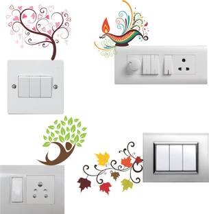 Sticker Hub 10 cm Beautiful Decorative Designs Sticker Size- 10 x 10 - 4 Self Adhesive Sticker