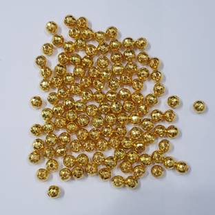 FASHION CLUSTER Golden Fancy Cutting Beads 200 pcs of 8 MM