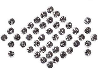 Rainbow Arts Exclusive Collection Stone Bindi | Skin Fiendly | Fancy Bindi For Women | Designer Partywear Bindi |Color - Silver Forehead Silver Bindis