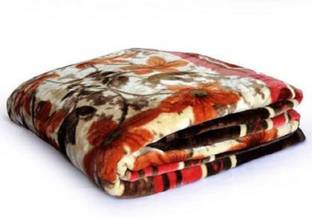 GKM Floral Single Mink Blanket for  Heavy Winter